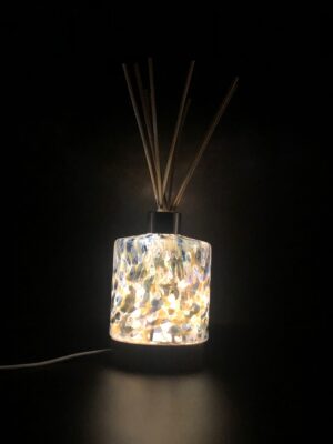 Silver Round Glass Diffuser Lamp