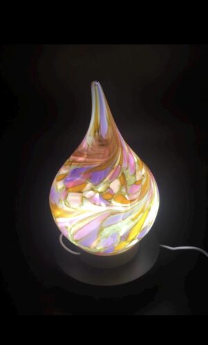 Rose Gold Teardrop Glass Lamp
