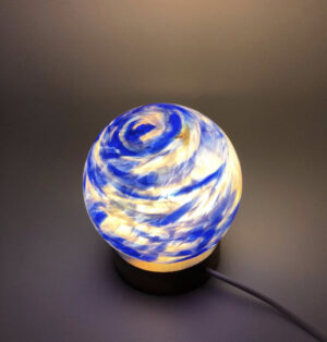 Blue Sphere Glass Lamp 100mm