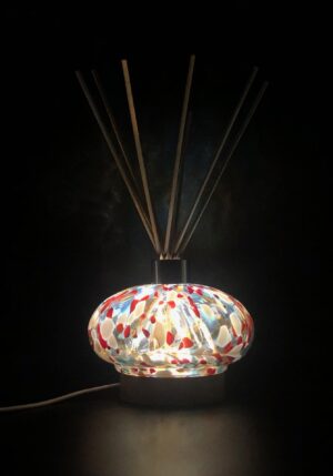 Oval Glass Diffuser Lamp - Rose/Gold