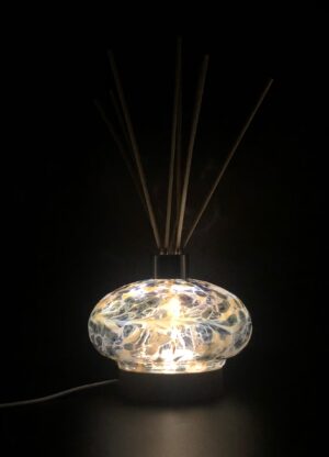 Oval Glass Diffuser Lamp - Silver