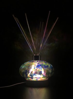 Oval Glass Diffuser Lamp - Rainbow