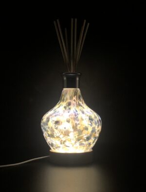 Glass Diffuser Bottle Lamp - Gold