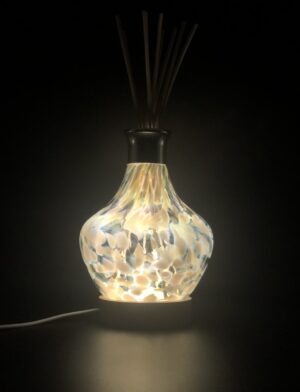 Glass Diffuser Bottle Lamp - Silver