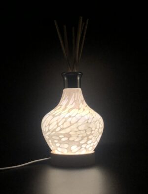 Glass Diffuser Bottle Lamp - White